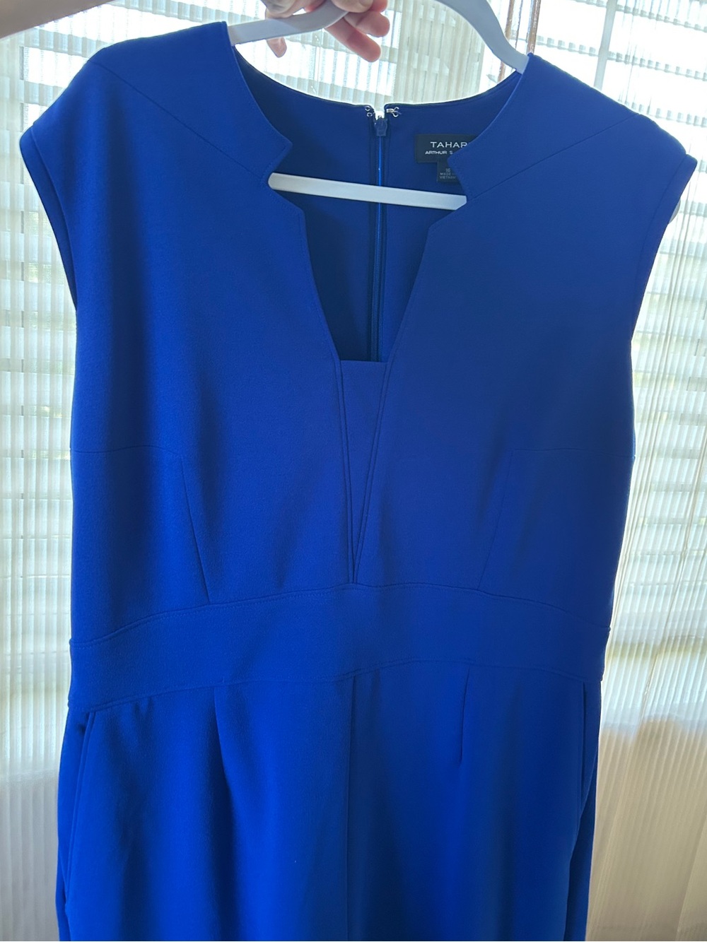Tahari Cobalt Blue Jumpsuit with Pockets - Picture 5 of 10